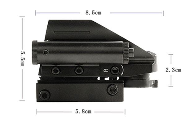 1x33 Rotpunktvisiere mit Rotem Laservisier 10mW